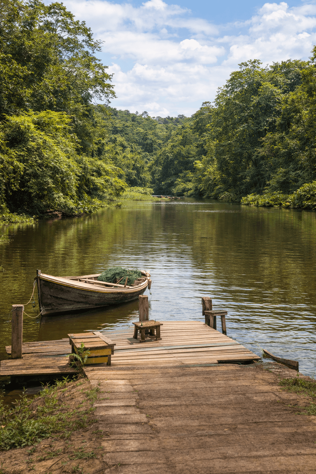 Rancho próximo a água