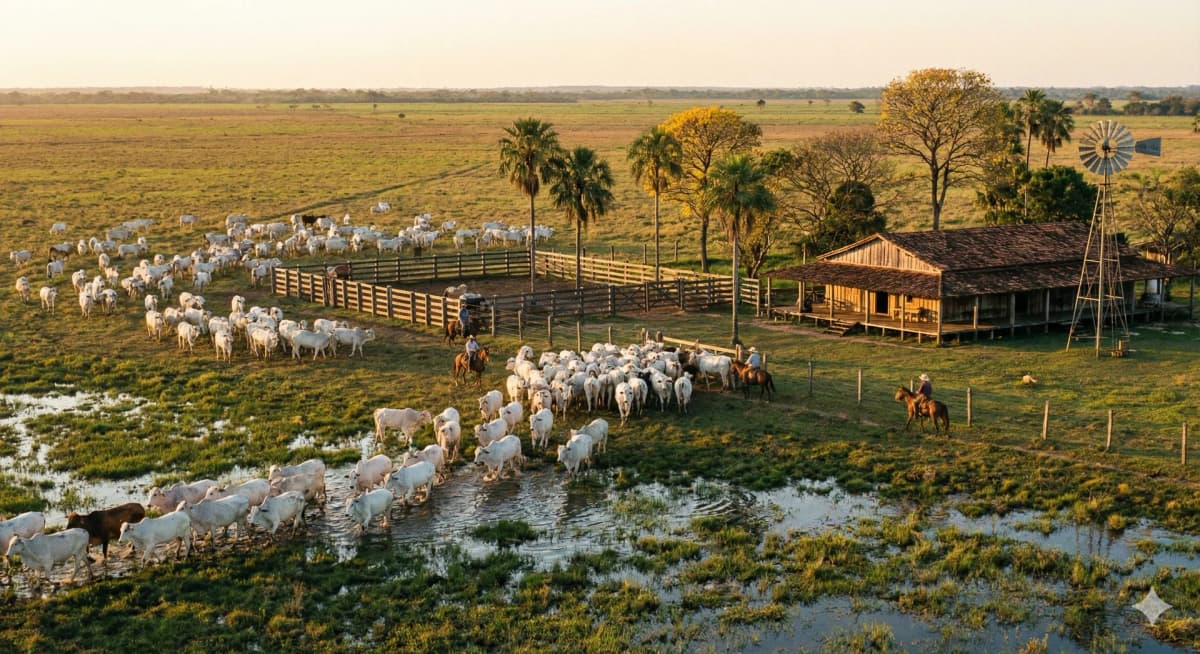 Vista aérea de fazenda — Rural Imóveis BR